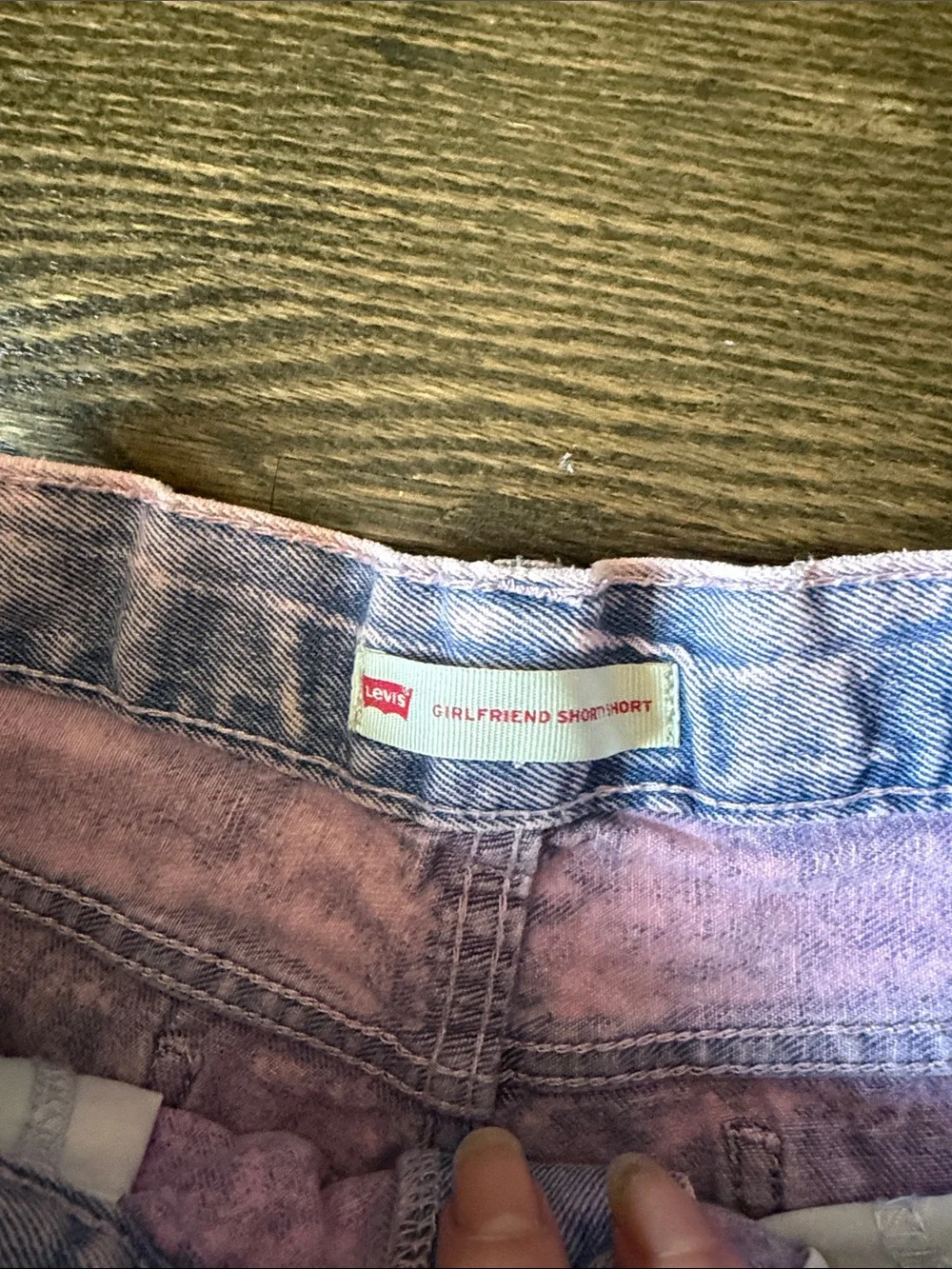 Girls Levi's Black Label Tie Dye Distressed Denim Shorts